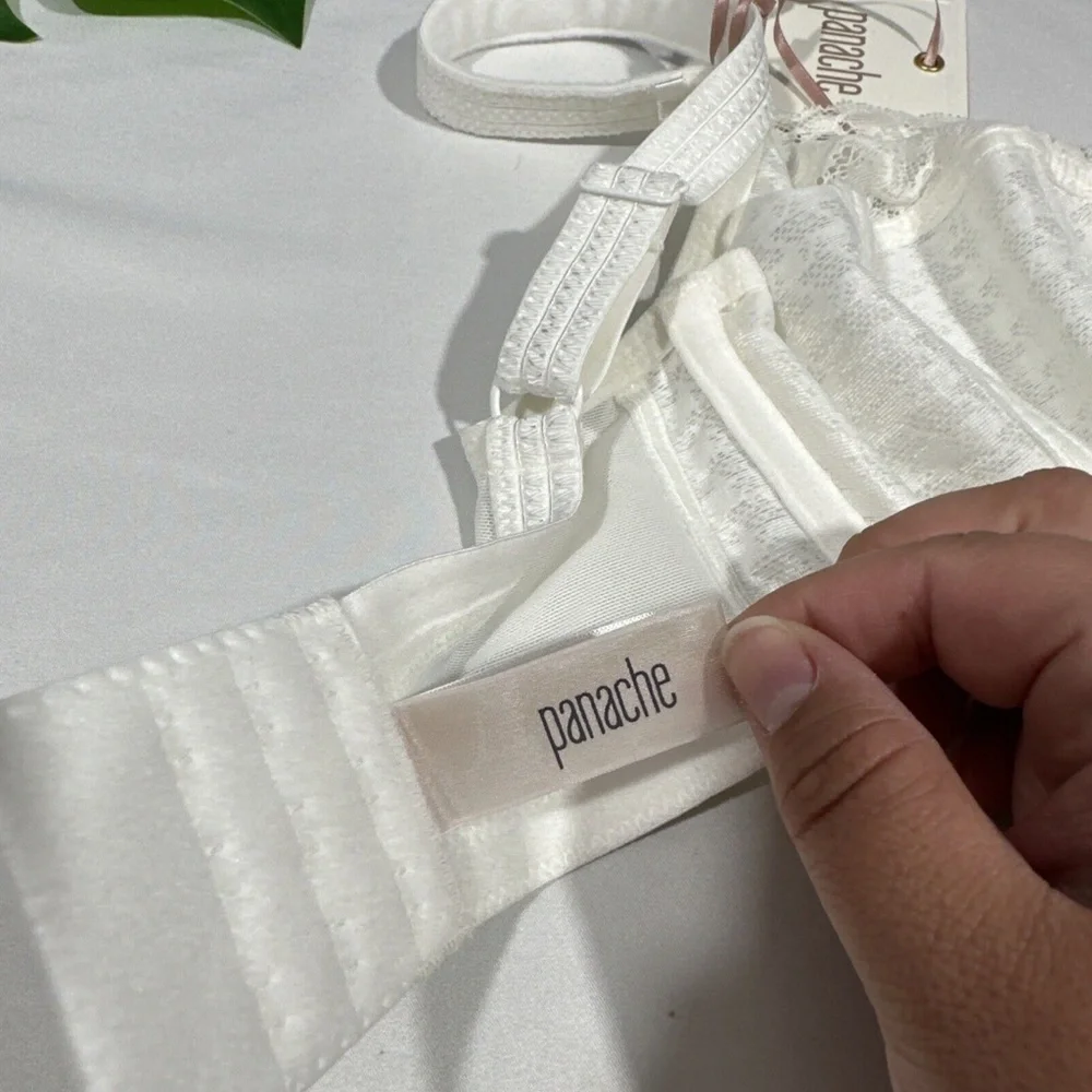 NWT $72 Panache [ 28H US‎ ] Envy Balconnete Underwire Full Cup Bra in Ivory